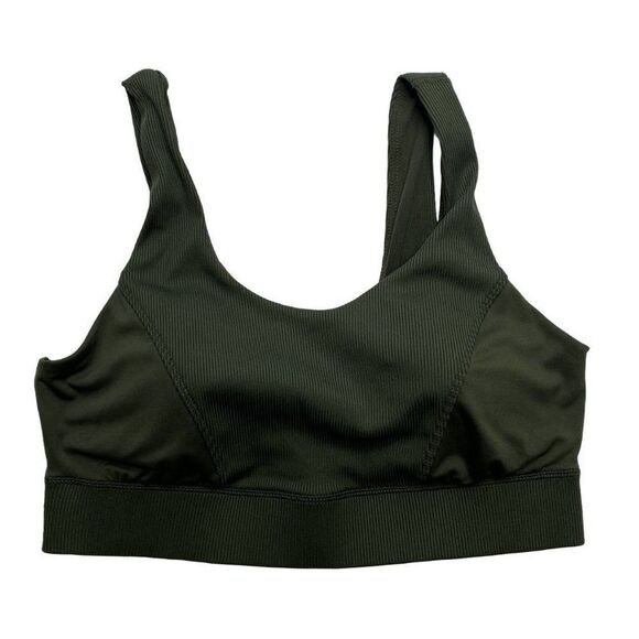 All In Motion Sports Bra Womens LARGE Dark Green Very Soft Removable-Cup Stretch - Picture 1 of 7